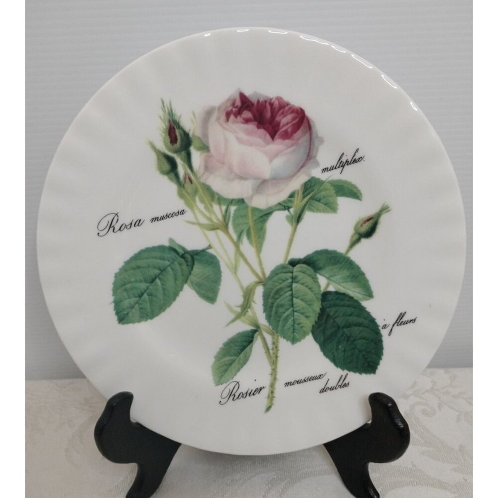 Roy Kirkham Redoute Roses Plate Bone China England 1996.